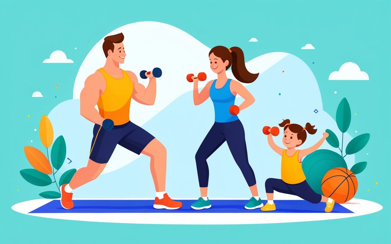 Тренировка с детьми: креативные игры для фитнеса и укрепления семейных связей