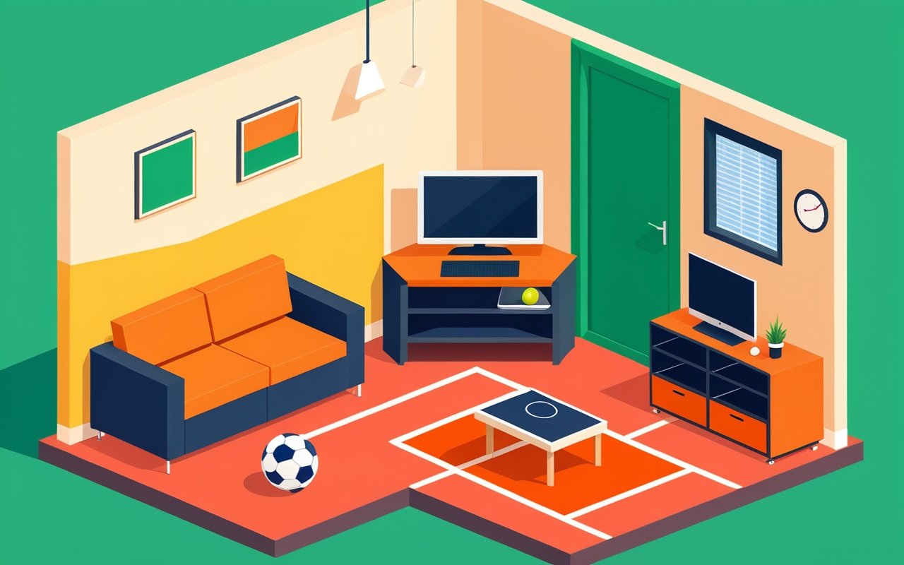 Как создать многофункциональный спортивный уголок из подручных материалов для небольших квартир