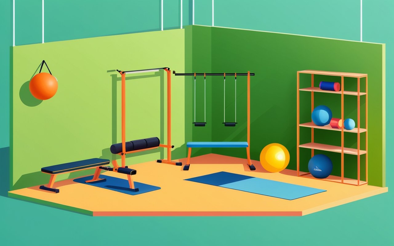 Организация мультифункционального угла для спорта: объединение тренажеров, йога-пространства и зоны для медитации