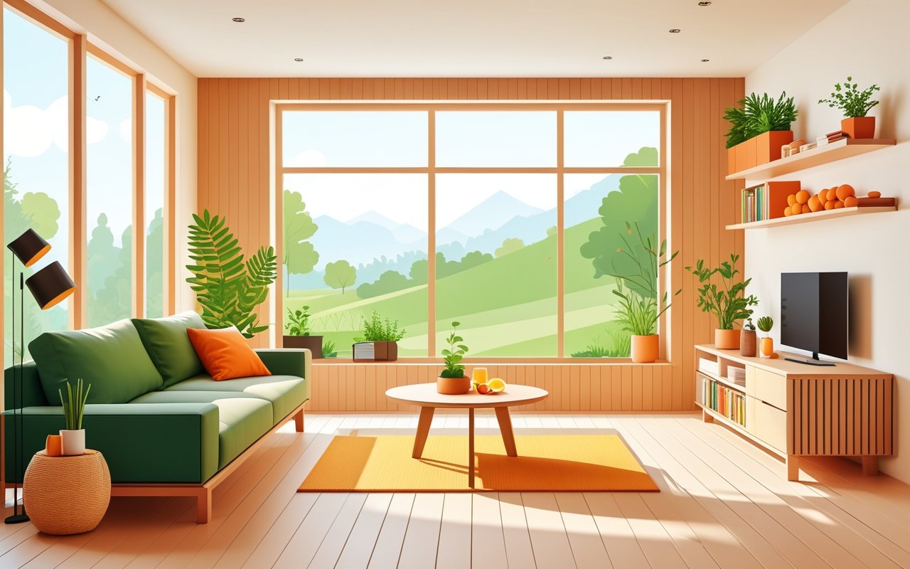 Интеграция эко-материалов и натур элементов для создания мотивирующей уютной спортивной зоны дома