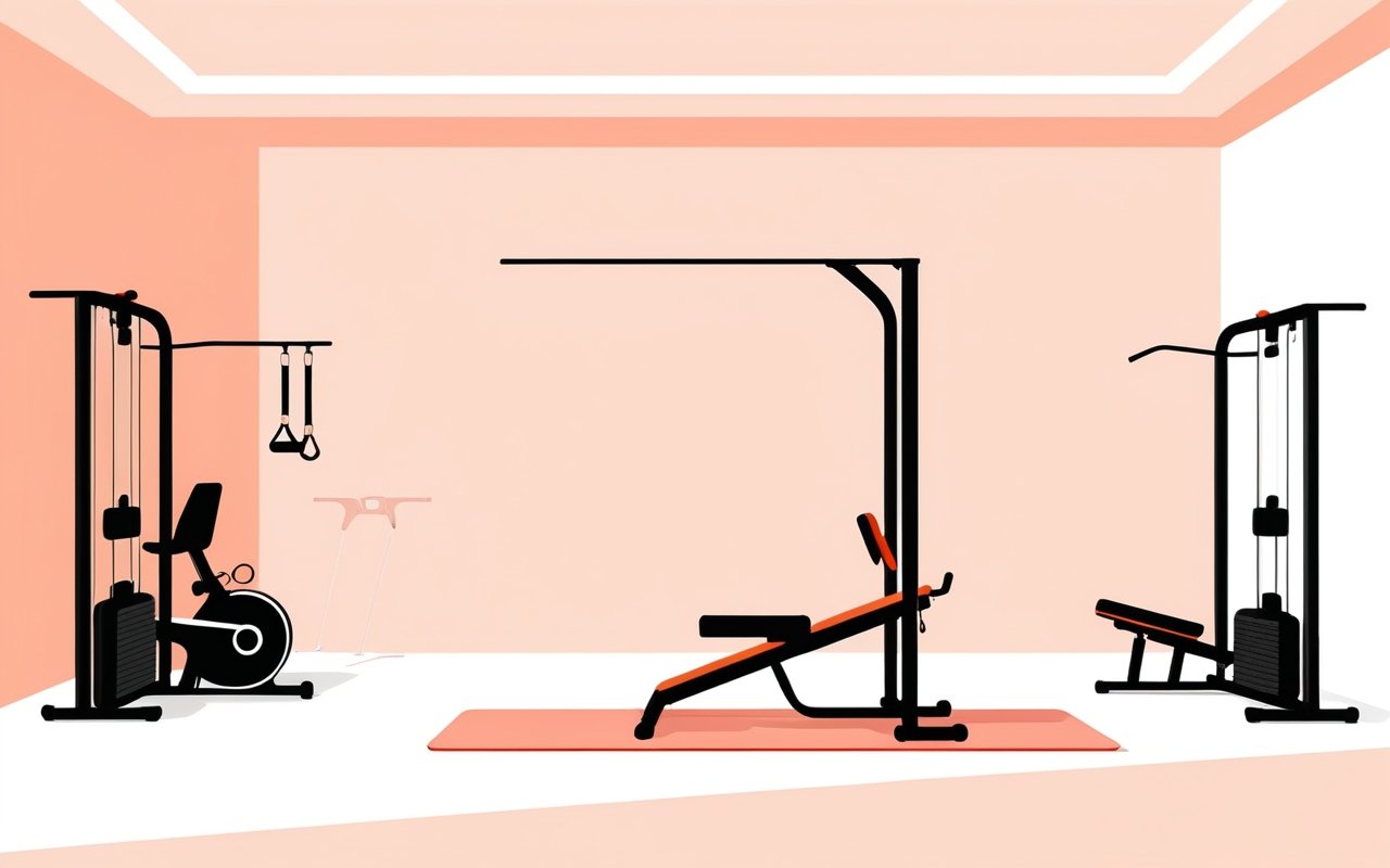 Интеграция мультифункциональных тренажеров в минималистичный интерьер для экономии пространства и стиля