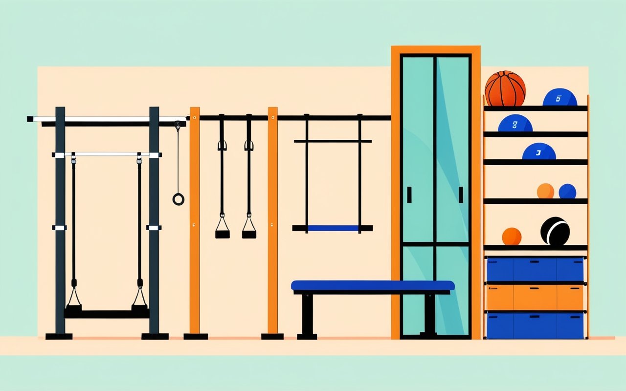 Создание многофункциональной стенки для спорта: интеграция фитнес-оборудования и хранения