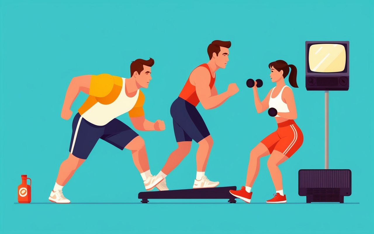 Создайте фитнес-рутинные сценарии на основе старых фильмов и сериалов